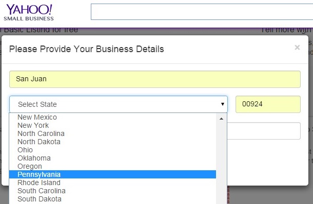 Yahoo Local - No Support for Puerto Rico Business